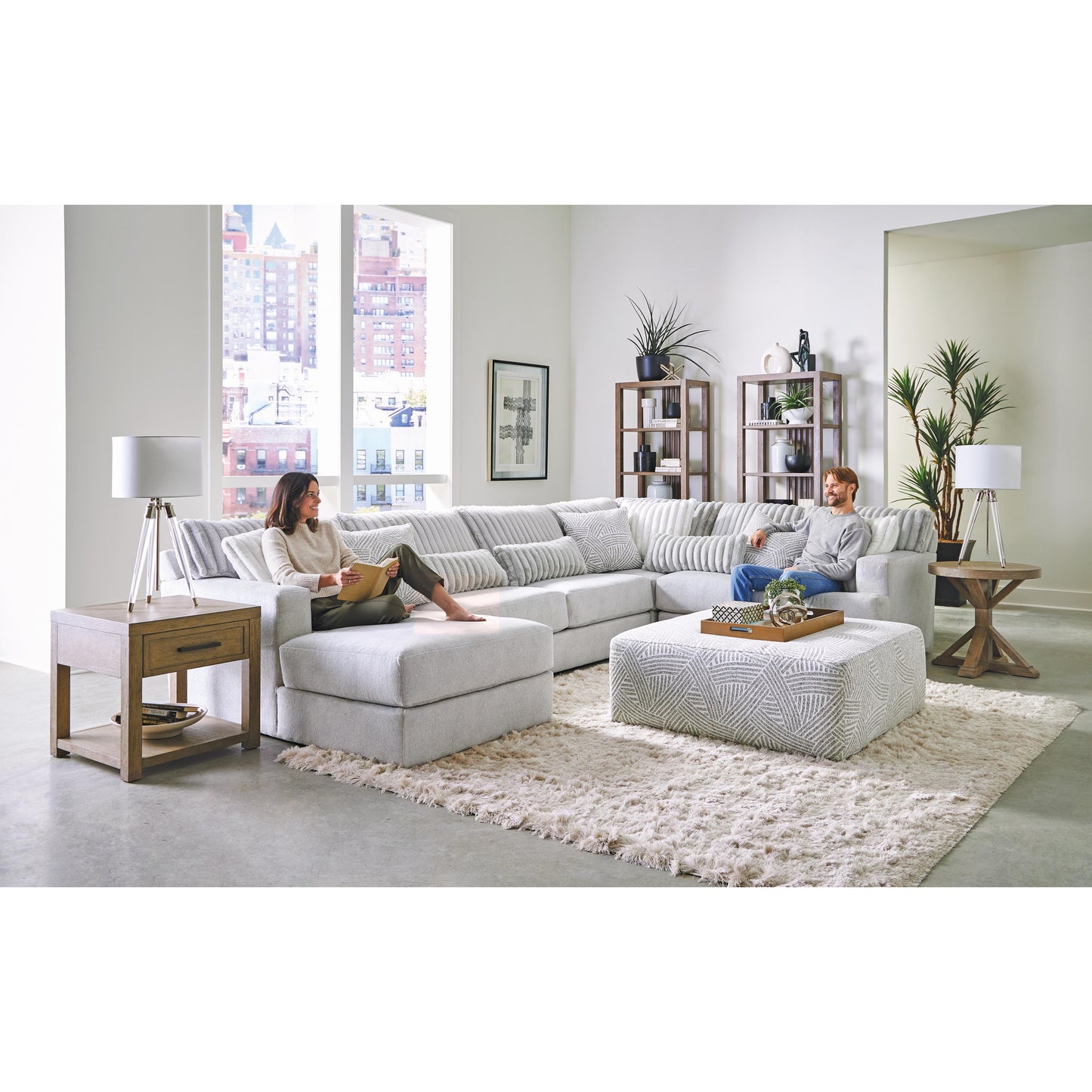 Jackson Furniture Logan 3303 3 pc Sectional - Moonstruck IMAGE 2