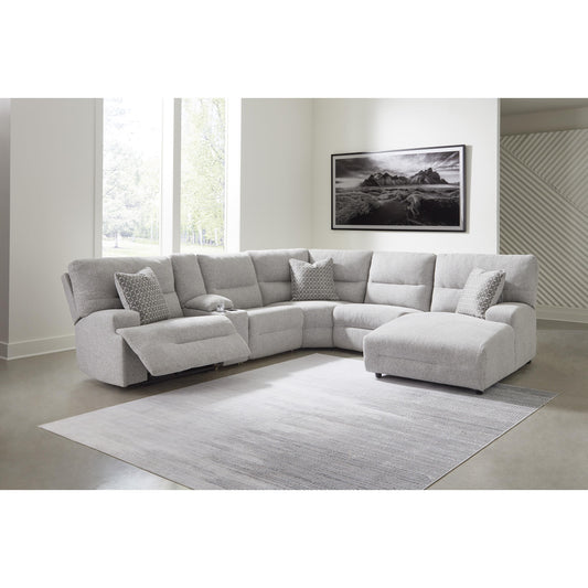 Signature Design by Ashley Acklen Place 93605S1 6 pc Power Reclining Sectional with Chaise IMAGE 2