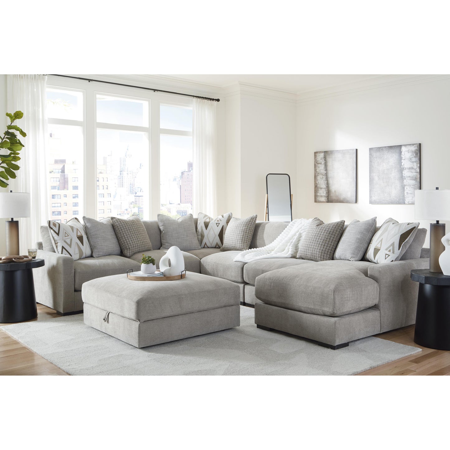 Benchcraft Aslan Court 20305S7 6 pc Sectional with Chaise IMAGE 4