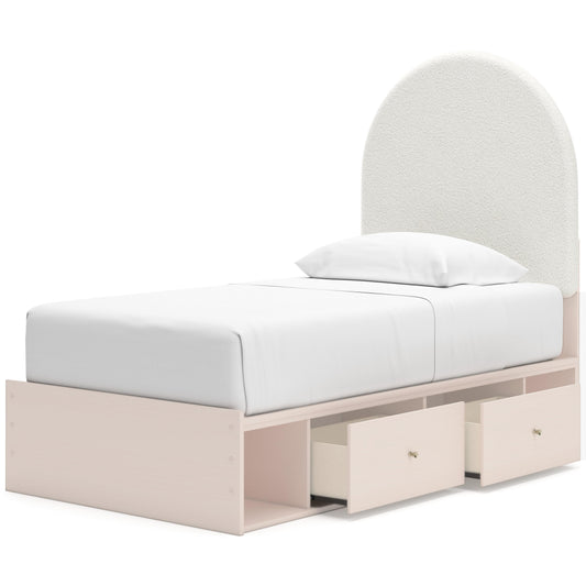 Signature Design by Ashley Wistenpine B1323B12 Twin Upholstered Panel Bed with Storage IMAGE 2