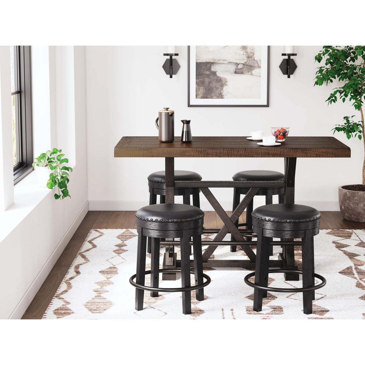 Signature Design by Ashley Valebeck D546-824 Upholstered Swivel Stool IMAGE 6