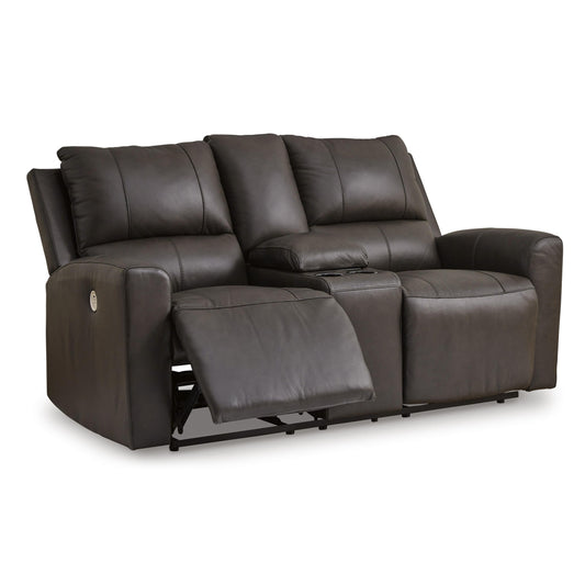 Signature Design by Ashley Boxmere U1310096 Double Reclining Power Loveseat with Console IMAGE 2