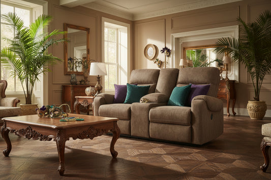 Signature Design by Ashley Edenwold 1380594C Double Reclining Loveseat with Console IMAGE 1