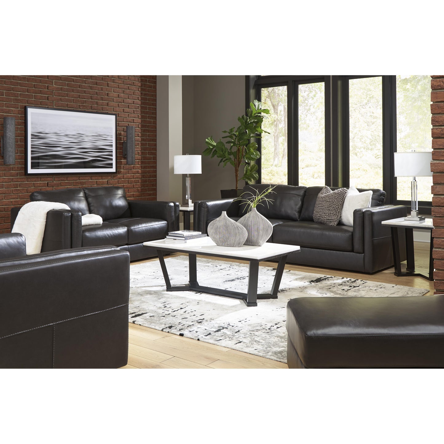 Signature Design by Ashley Amiata 57405U3 Oversized Chair and Ottoman IMAGE 5