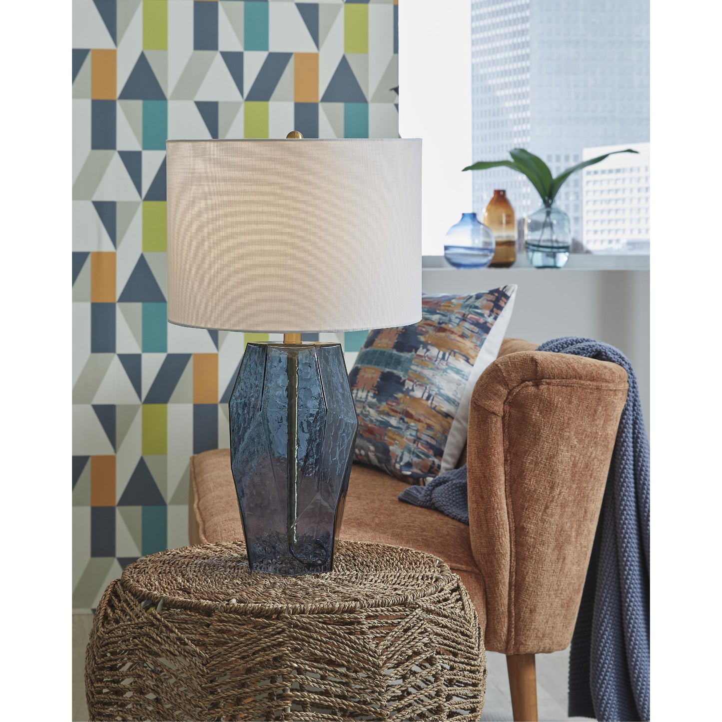 Signature Design by Ashley Tallow L430854 Glass Table Lamp IMAGE 2