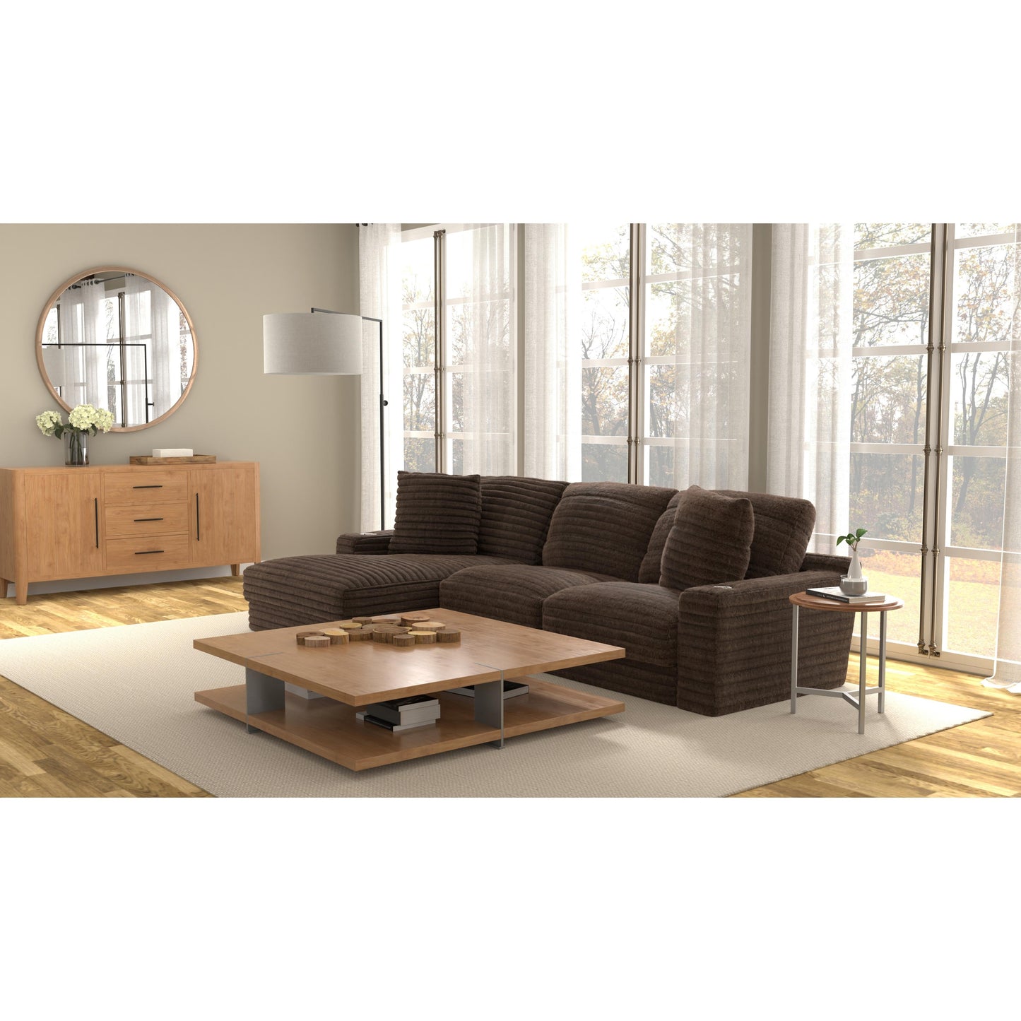 Jackson Furniture Comfrey 3045 2 pc Sectional - Chocolate IMAGE 8