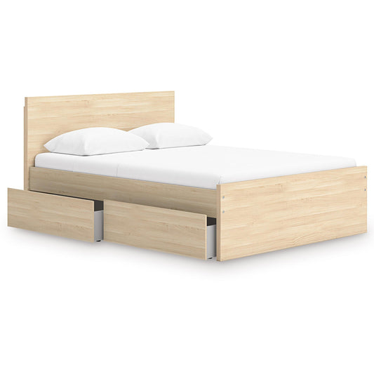Signature Design by Ashley Onita EB9632B12 Queen Panel Platform Bed with 1 Side Storage IMAGE 2