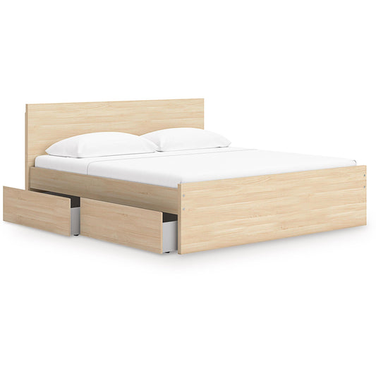 Signature Design by Ashley Onita EB9632B18 Queen Panel Platform Bed with 2 Side Storage IMAGE 2