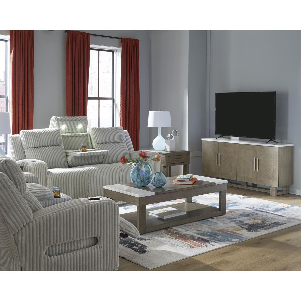 Signature Design by Ashley Forest Lake PC6420318 Power Reclining Loveseat with Console and Adjustable Headrest IMAGE 20