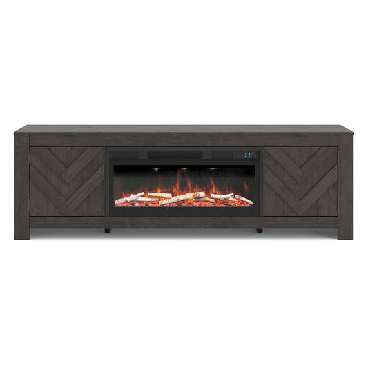 Signature Design by Ashley Cayboni W3789W1 71" TV Stand with Electric Fireplace IMAGE 2
