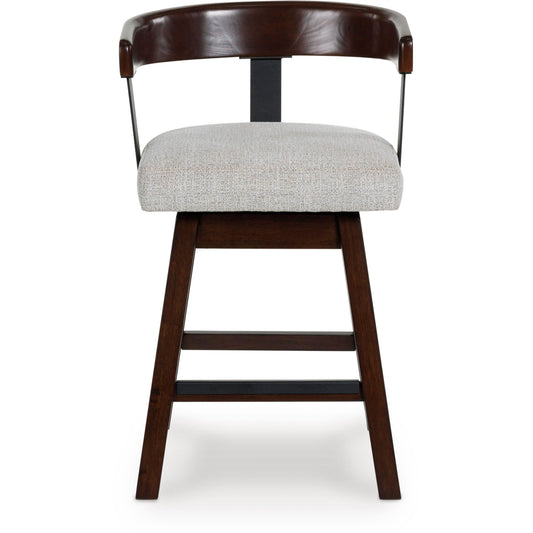 Signature Design by Ashley Haddigan D596-224 Upholstered Swivel Barstool IMAGE 2