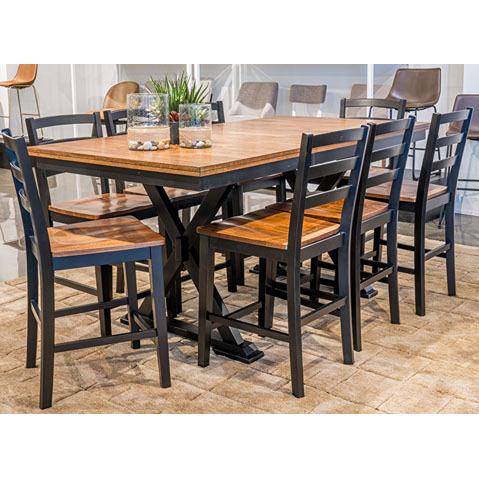 Signature Design by Ashley Wildenauer Counter Height Dining Table with Trestle Base D634-32 IMAGE 3