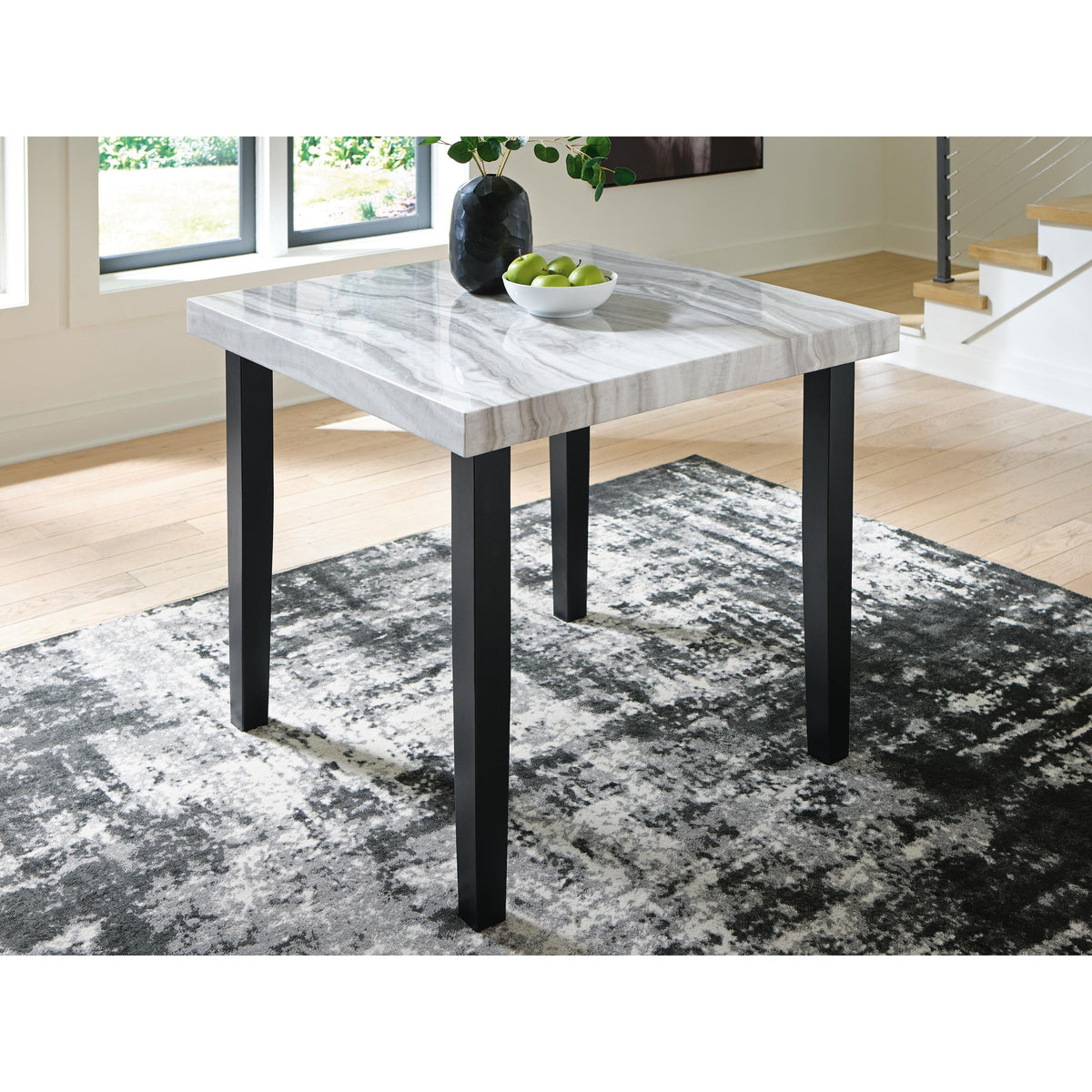 Signature Design by Ashley Square Mervannie Counter Height Dining Table with Faux Marble Top PCD571-13 IMAGE 4