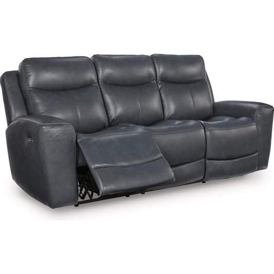 Signature Design by Ashley Next Move Power Reclining Leather Match Sofa PCU1210015 IMAGE 2
