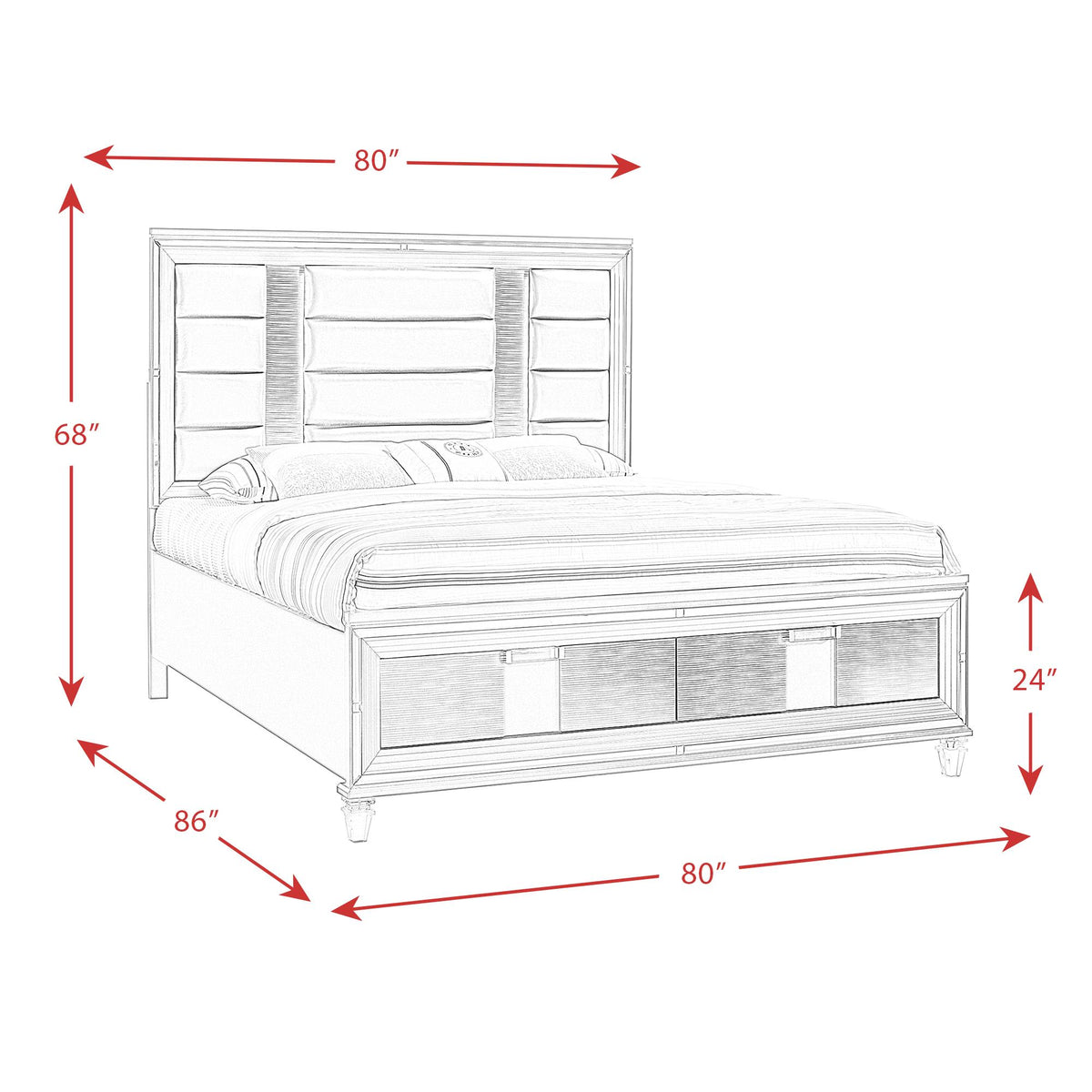Elements International Twenty Nine TN600KB 2-Drawer King Storage Bed IMAGE 13