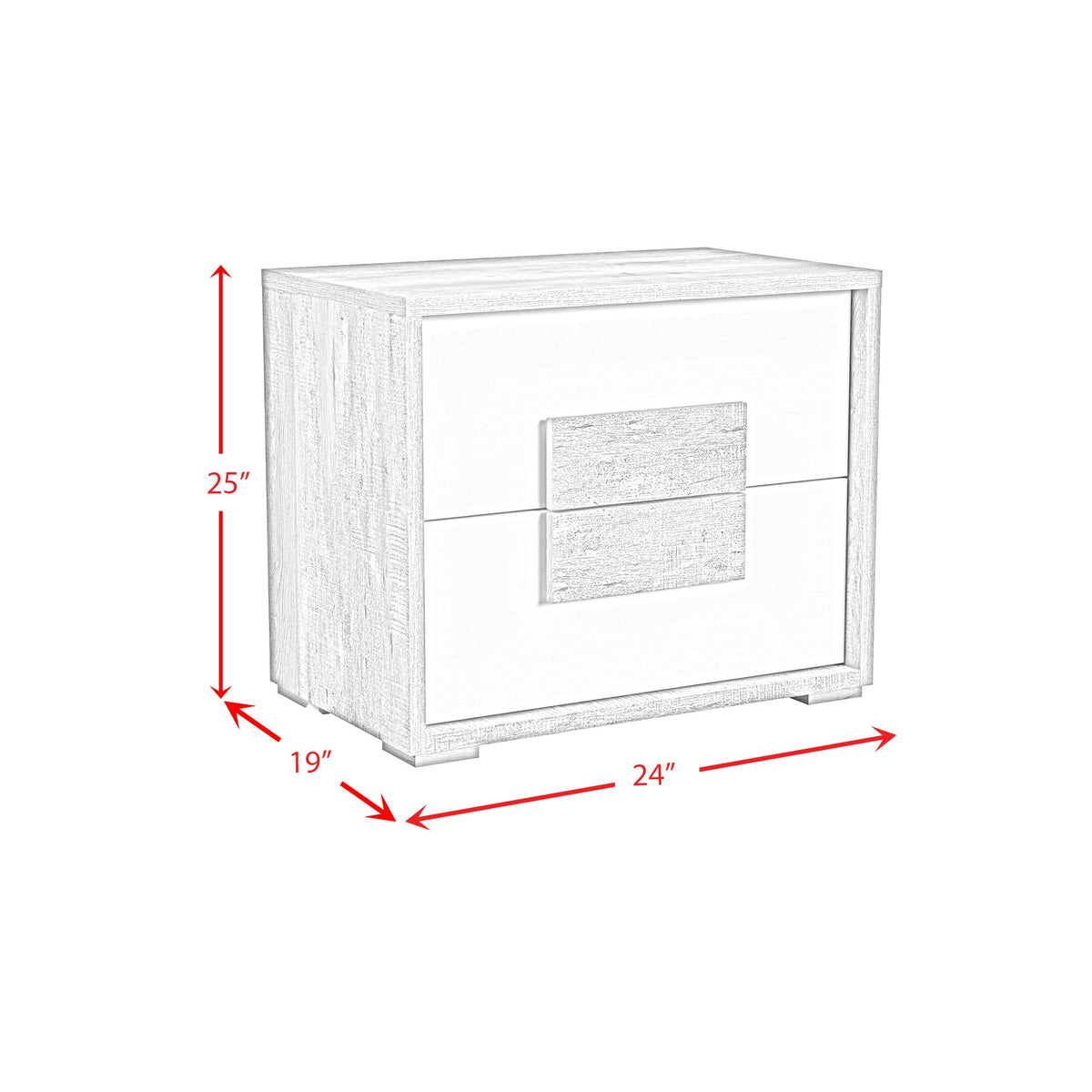 Elements International San Matteo B-16010-7-NS2 2-Drawer Nightstand IMAGE 10