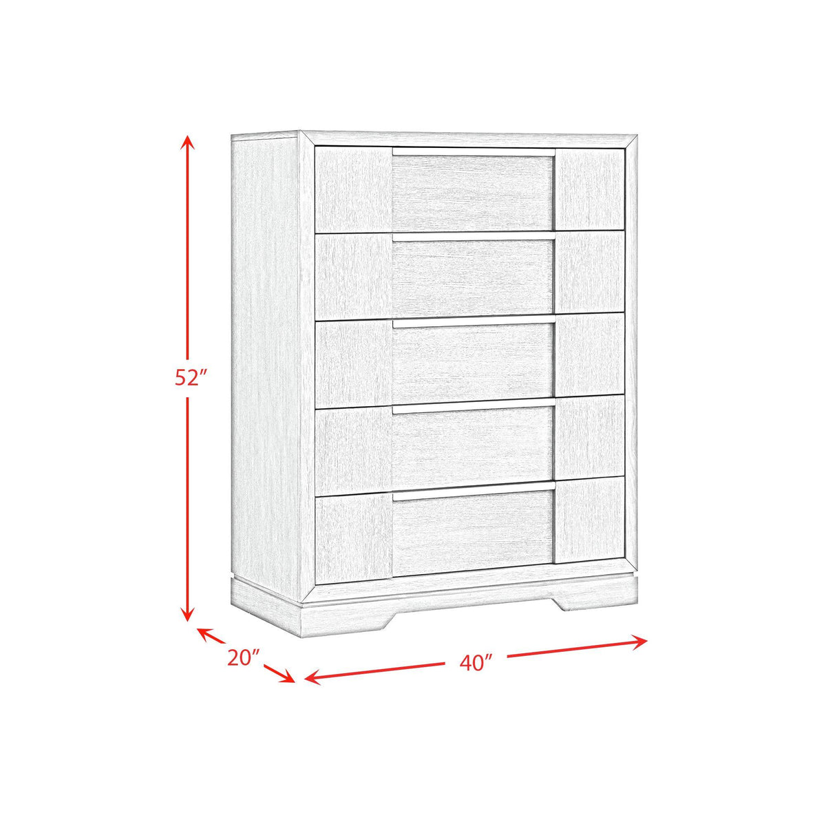 Elements International Kelis B-9770-3-CH 5-Drawer Chest IMAGE 10