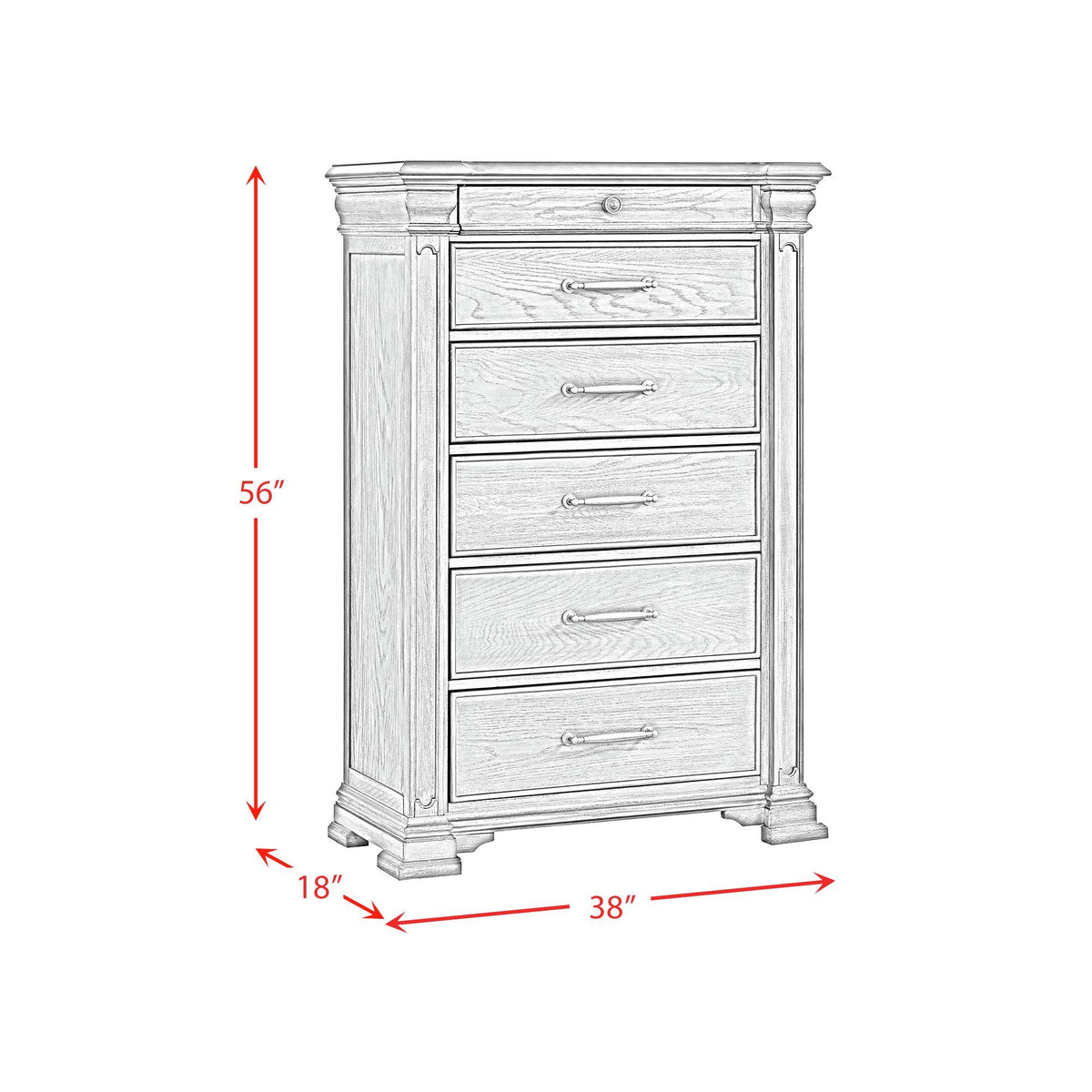 Elements International Kings Court B.10315.CH 6-Drawer Chest IMAGE 10