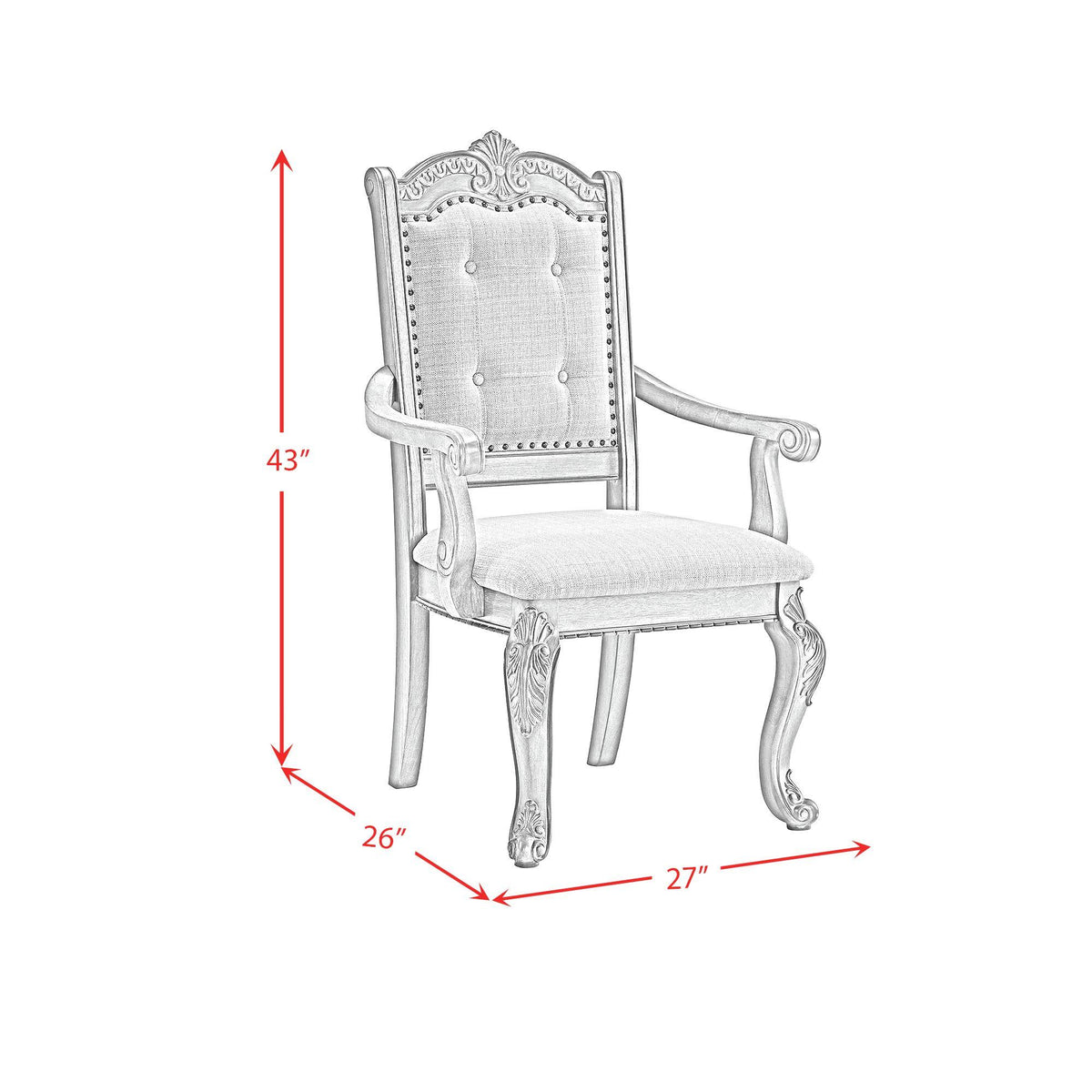 Elements International Madison Park D-10460-5-AC Dining Arm Chair IMAGE 9