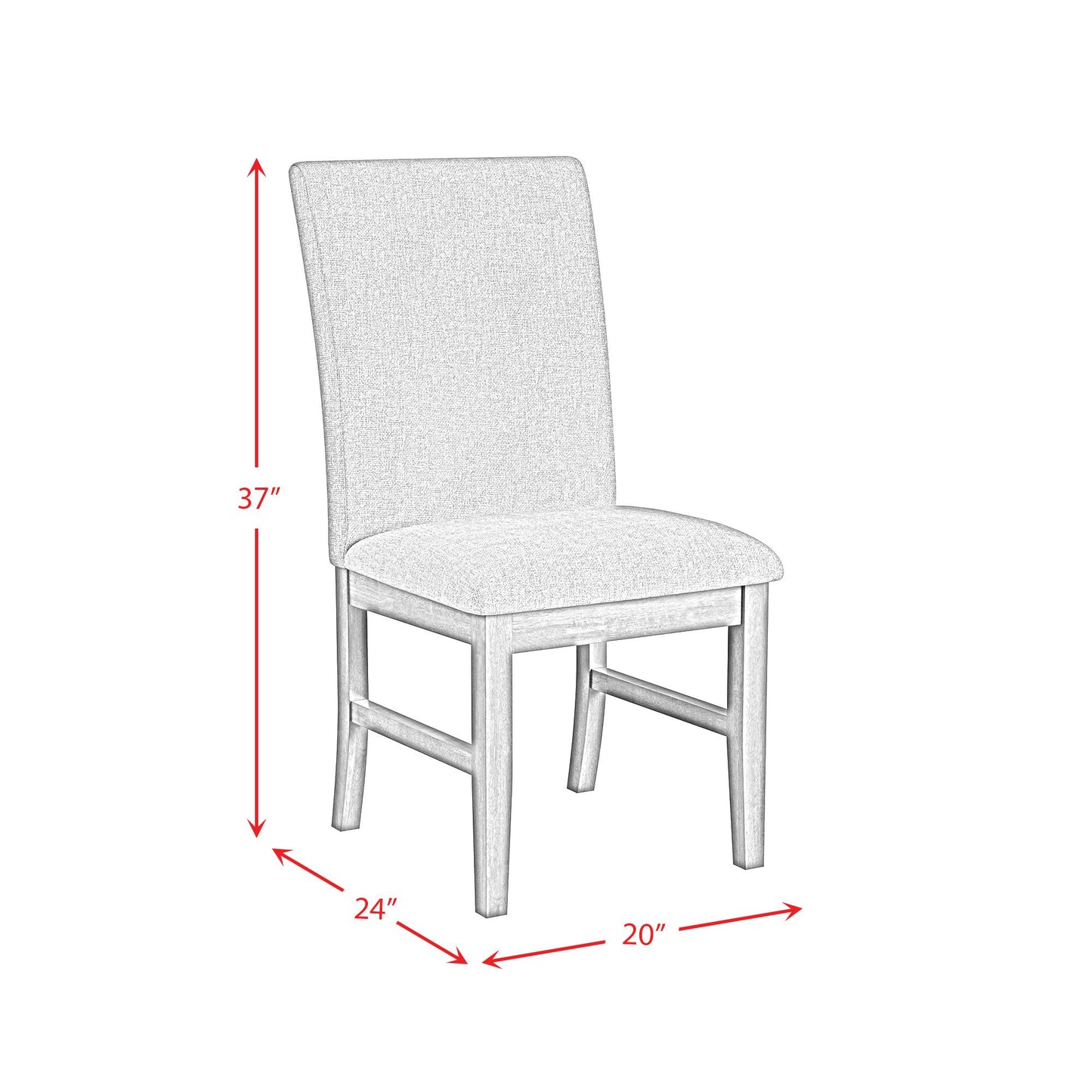 Elements International Santa Barbara D-16550-5-SCS Dining Side Chair IMAGE 12