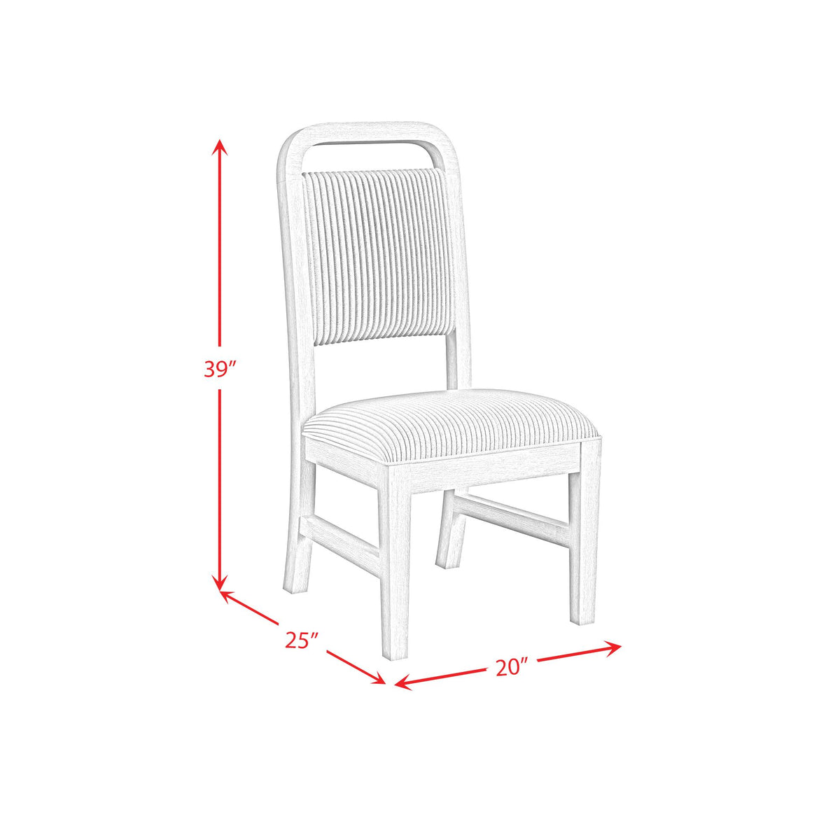 Elements International Ridgemont D-14440-8W-SC Dining Side Chair IMAGE 11