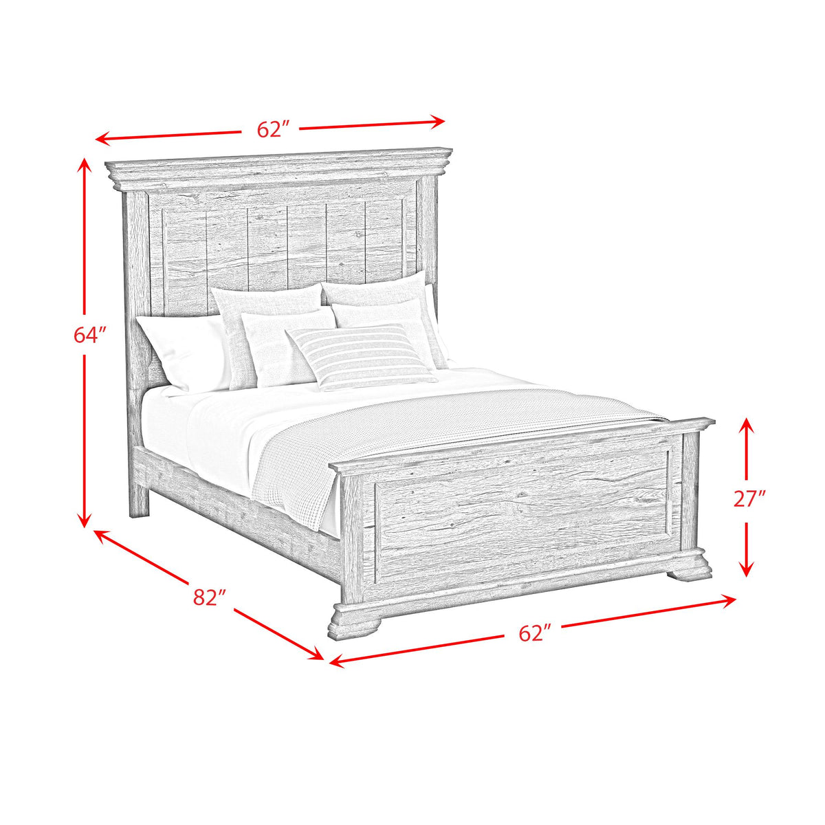 Elements International Park Ridge B-13130-8-FB Full Panel Bed IMAGE 7