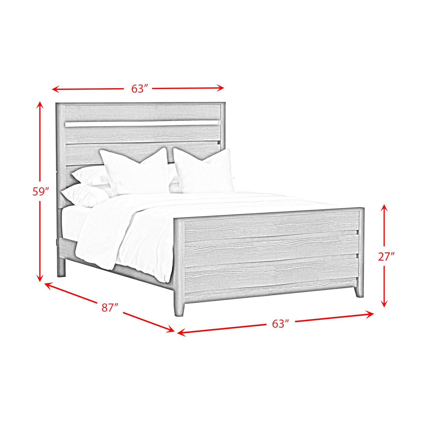 Elements International Tobias B-15990-8-QBL Queen Bed IMAGE 8