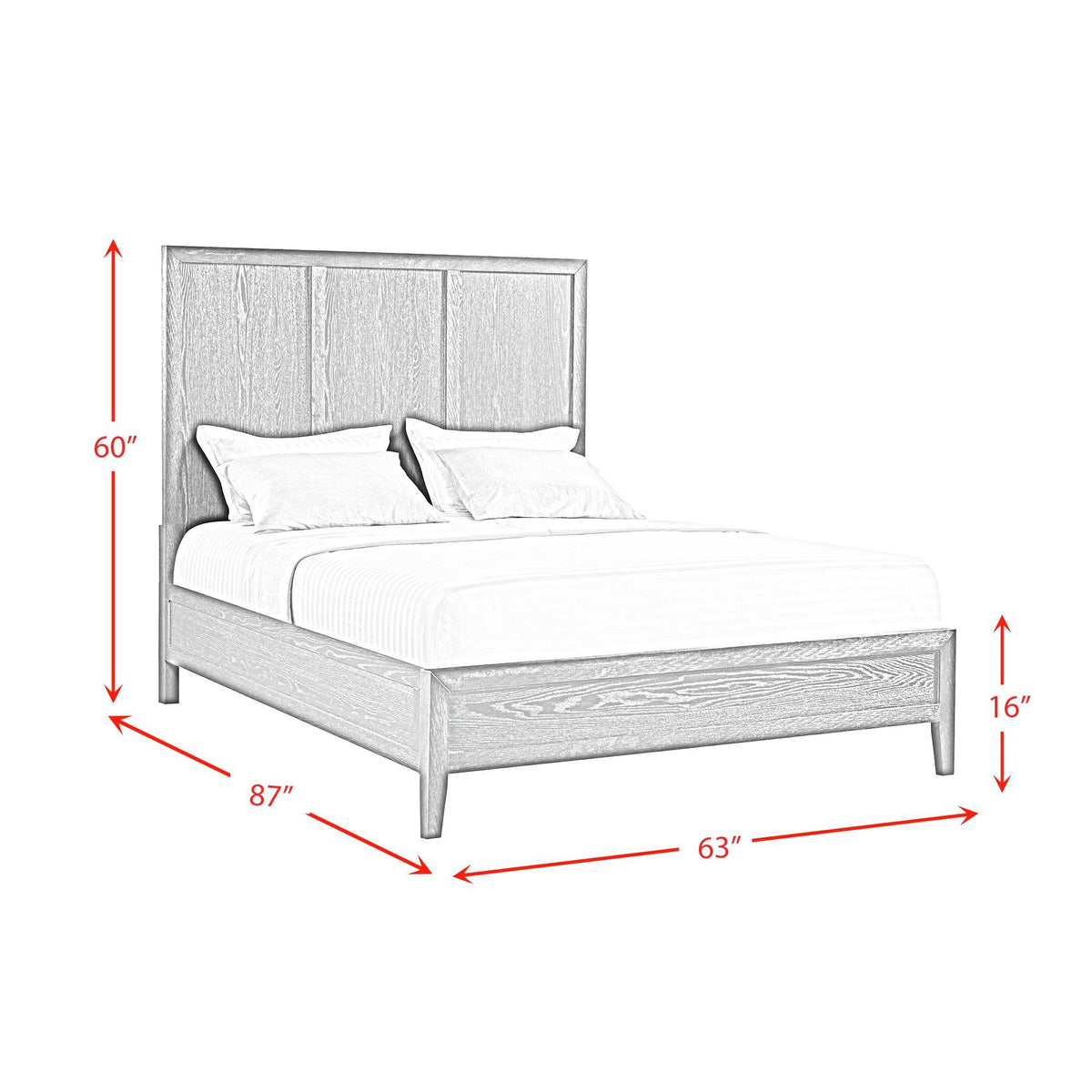 Elements International Versailles Contemporary B-3690-3-QB1 Queen Bed IMAGE 8