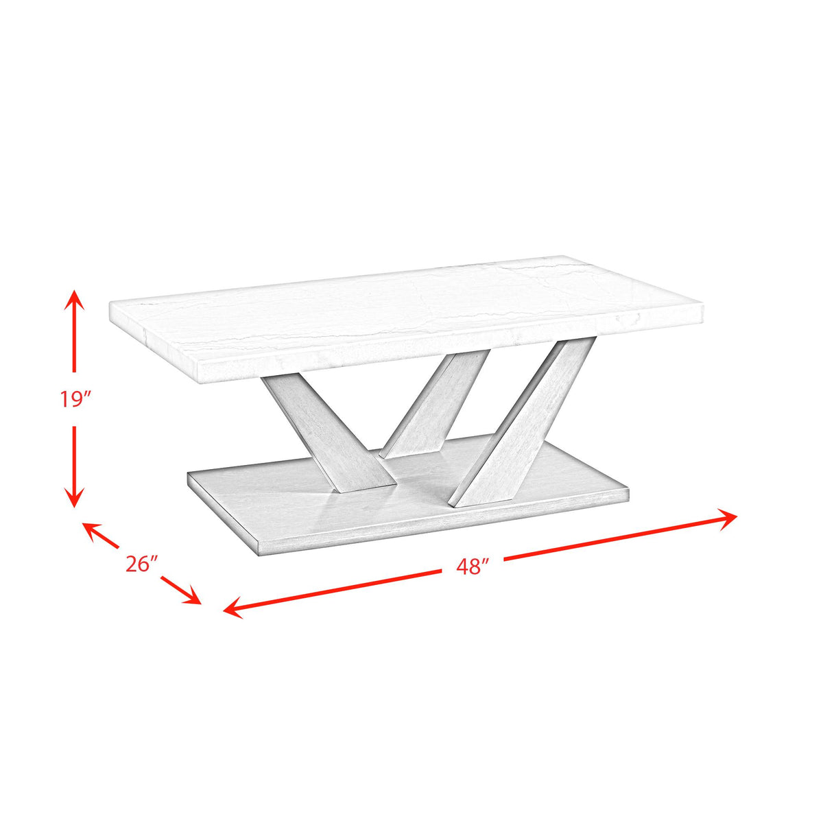 Elements International Greta T.6850.CT Rectangular Coffee Table IMAGE 10