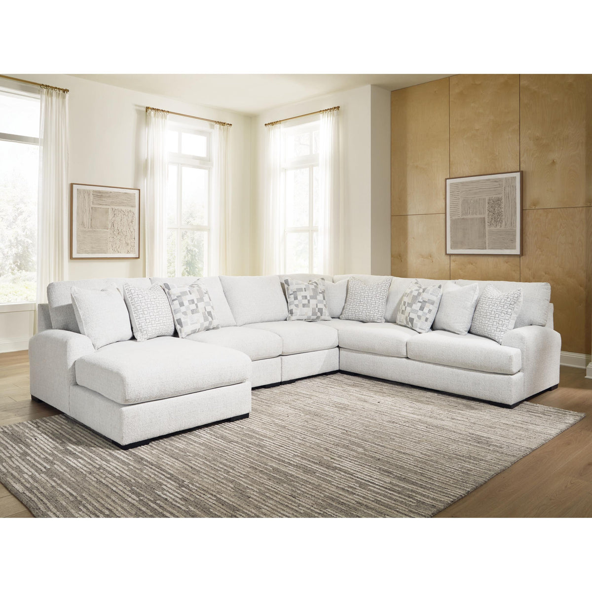 Signature Design by Ashley Misty-Lakes PC66906S12 5 pc Sectional with Chaise IMAGE 2