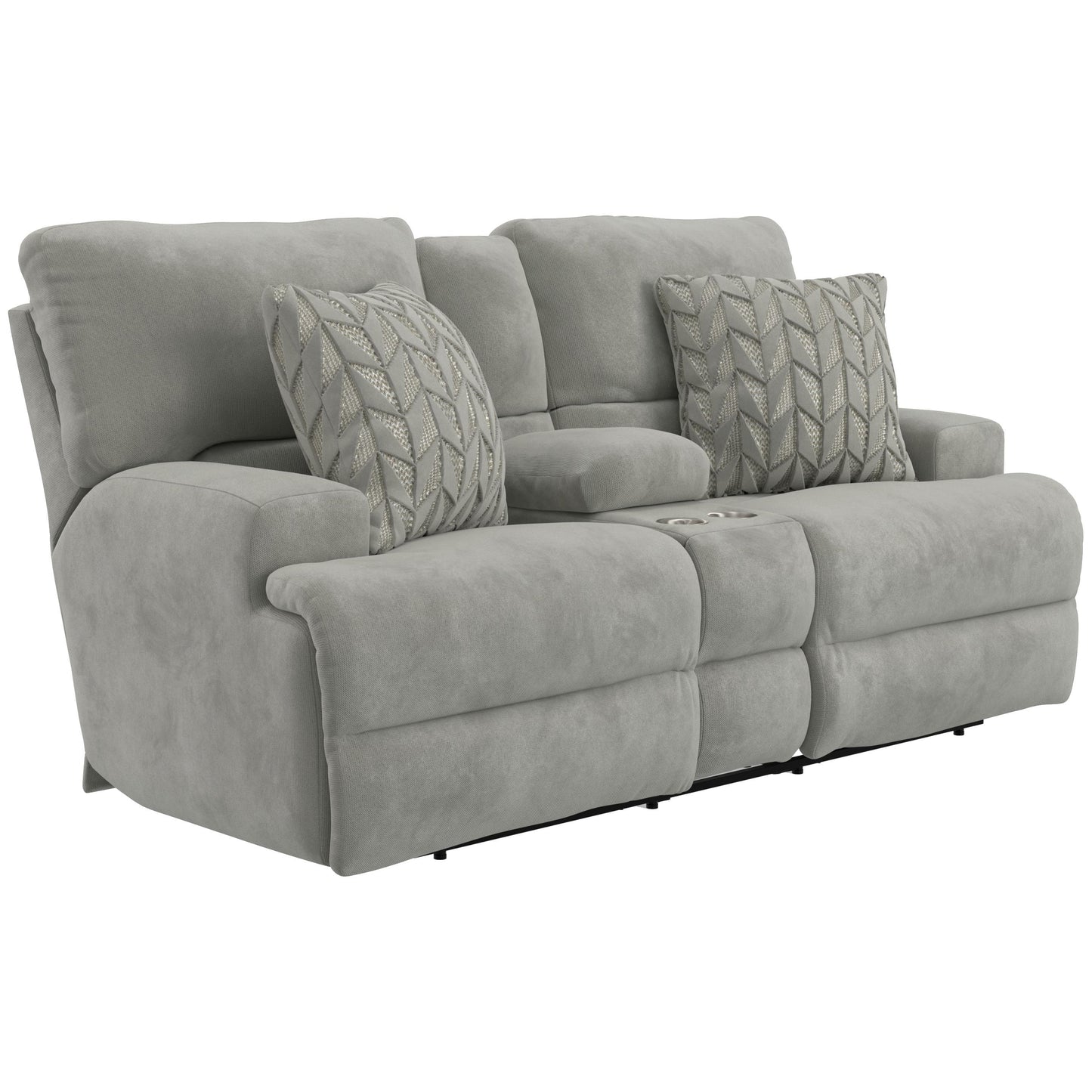 Catnapper Renaldo 61289 Power Lay Flat Reclining Console Loveseat with Zero Gravity - Stone IMAGE 1