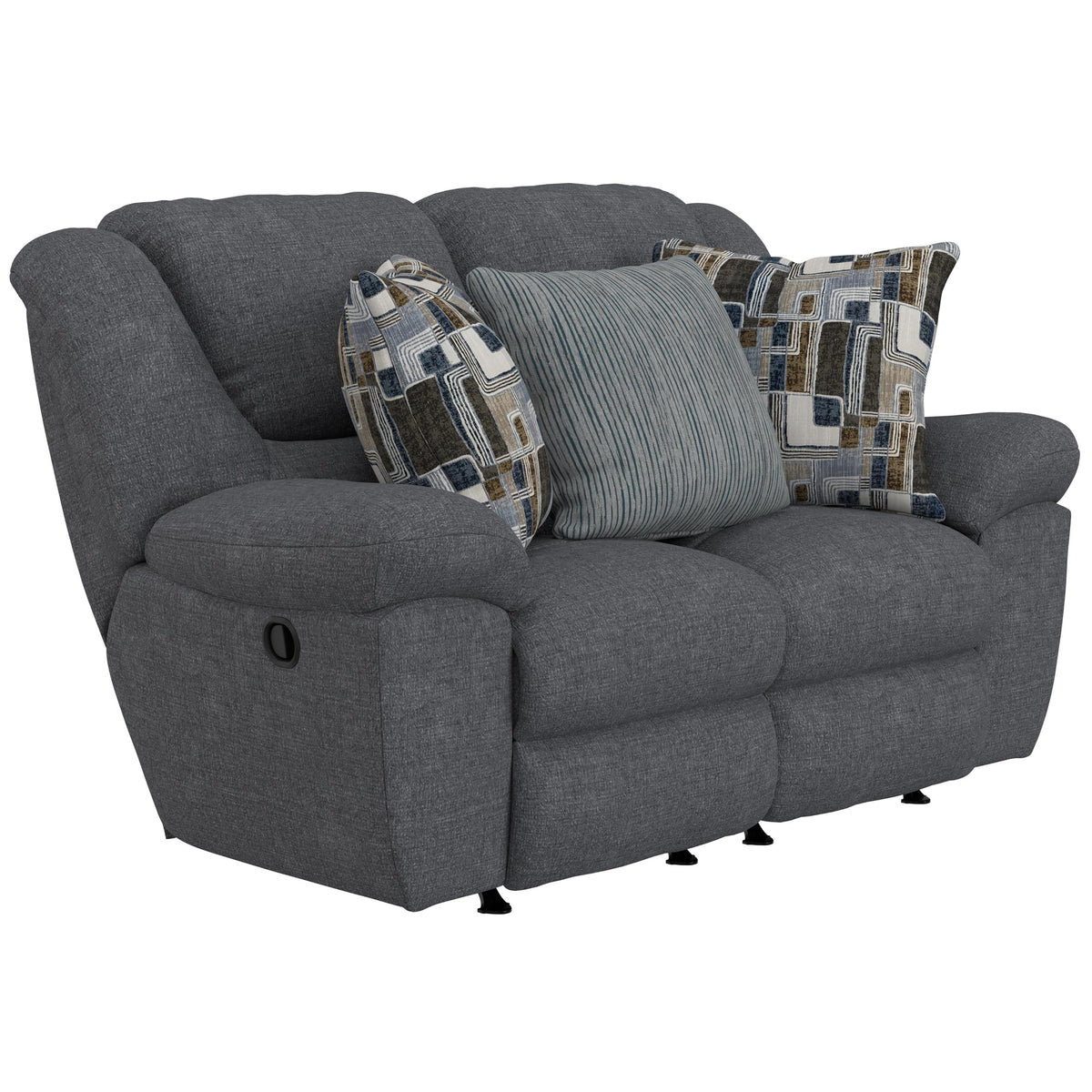 Catnapper Trifecta 16522 Rocking Reclining Loveseat - Smoke IMAGE 1
