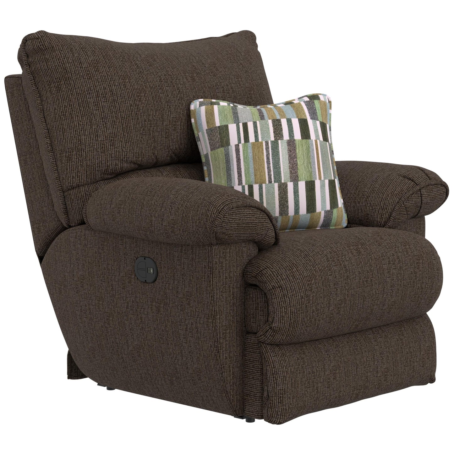 Catnapper Lenny 625707 Power Lay Flat Recliner - Chocolate IMAGE 1