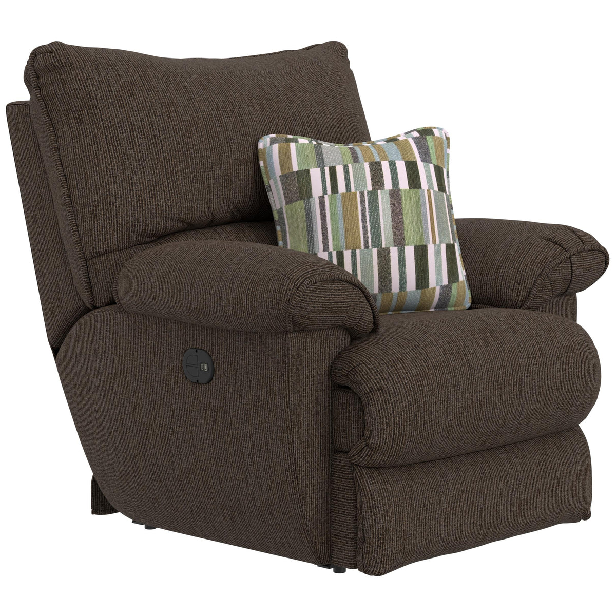 Catnapper Lenny 625707 Power Lay Flat Recliner - Chocolate IMAGE 1
