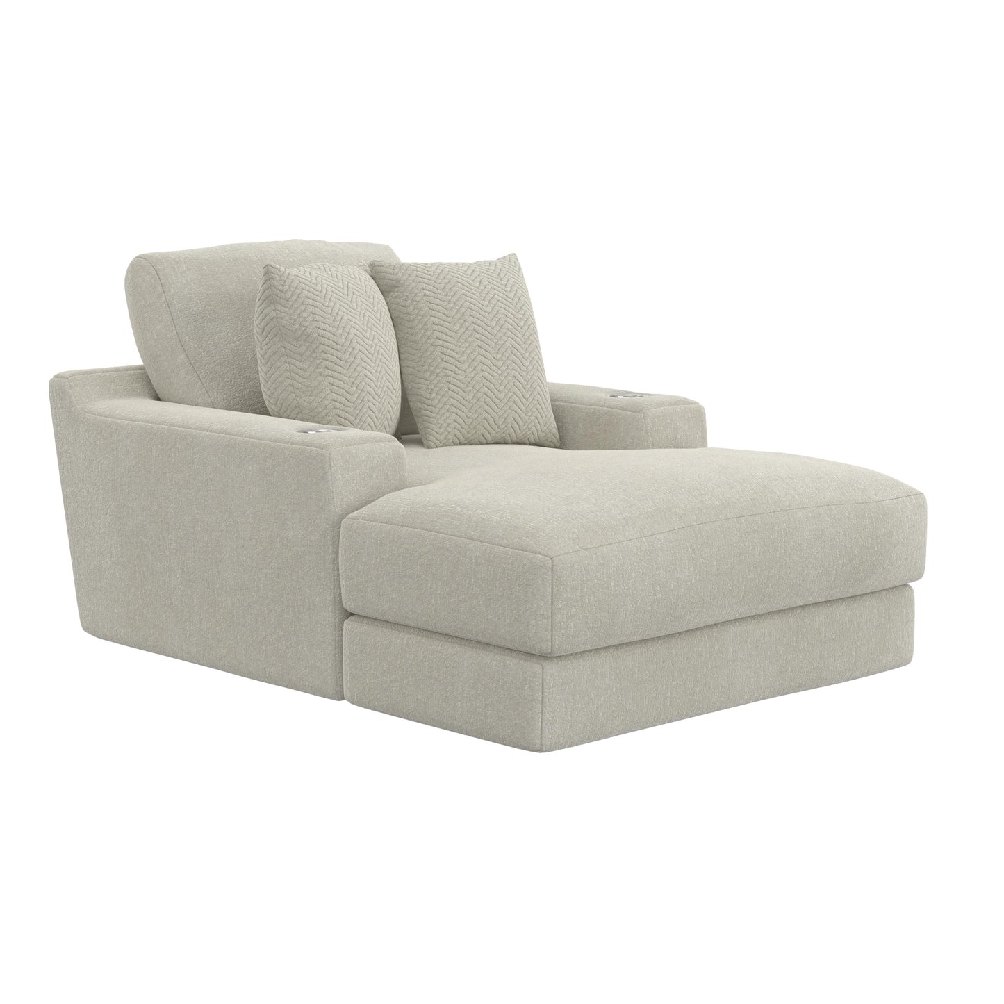 Jackson Furniture Cozy 344519 Chaise with USB - Pearl IMAGE 1