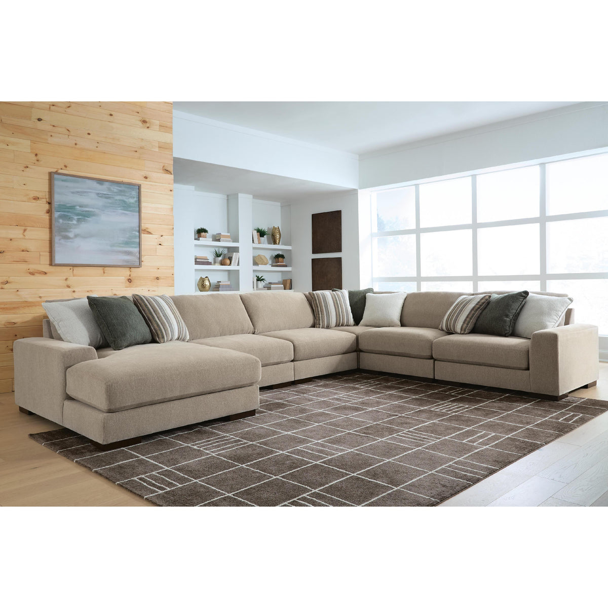 Benchcraft Linenhause 31803S14 6 pc Sectional with Chaise IMAGE 2