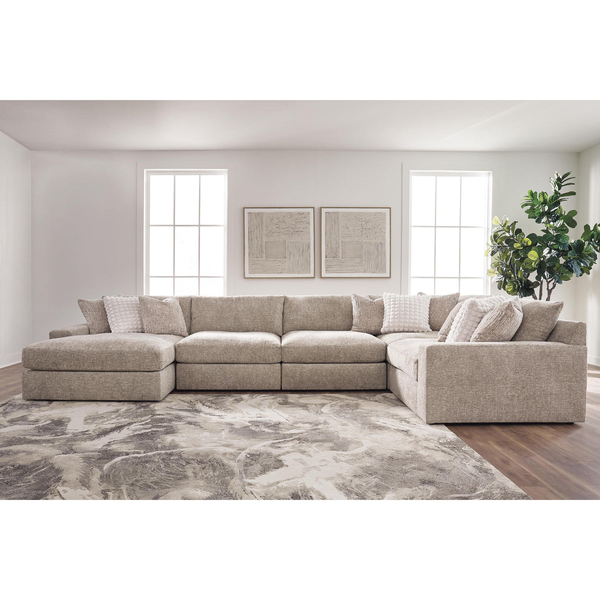 Signature Design by Ashley Nexora-Court PC68008S12 5 pc Sectional with Chaise IMAGE 2