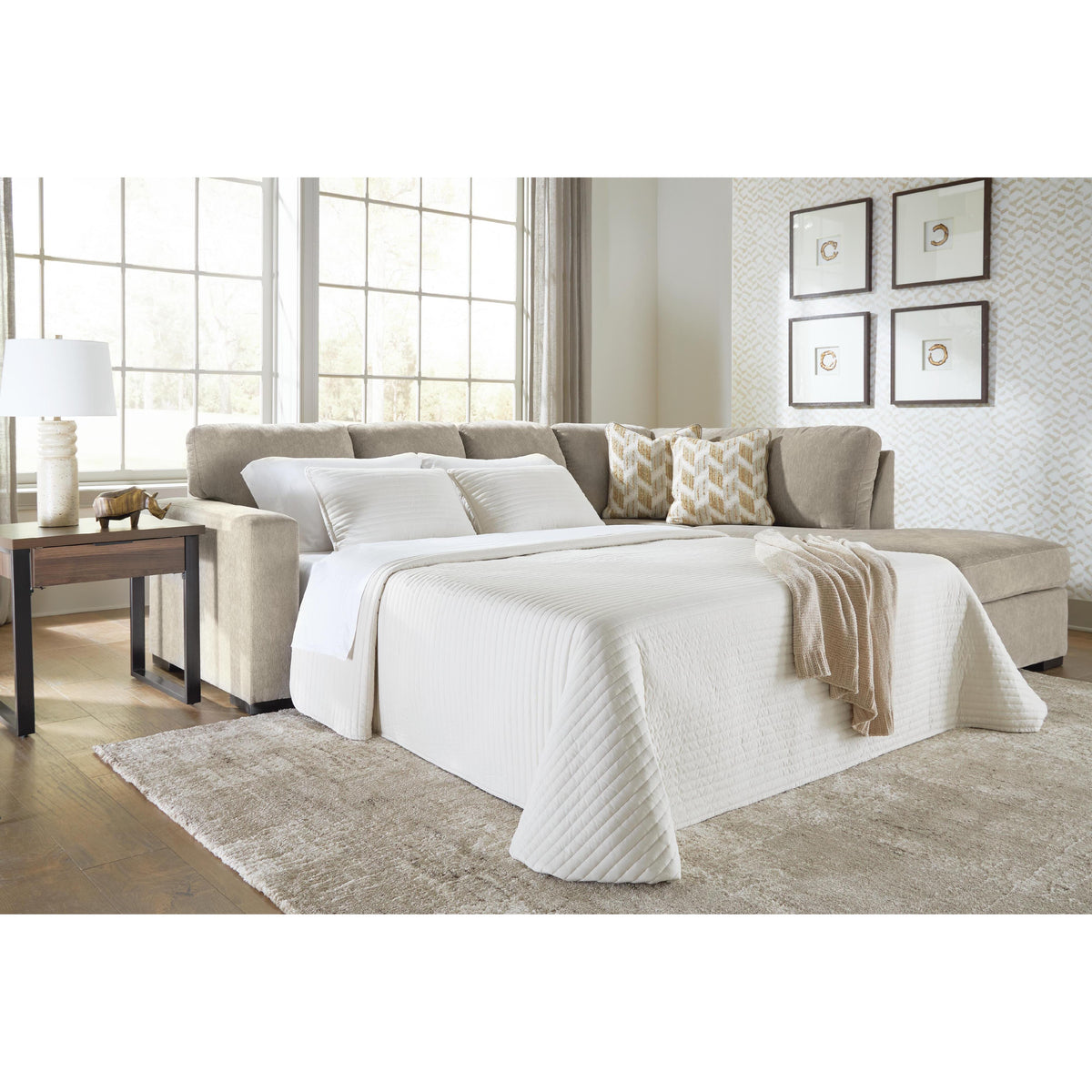 Signature Design by Ashley Bridgepoint PC69506S5 2 pc Sleeper Sectional with Chaise IMAGE 3