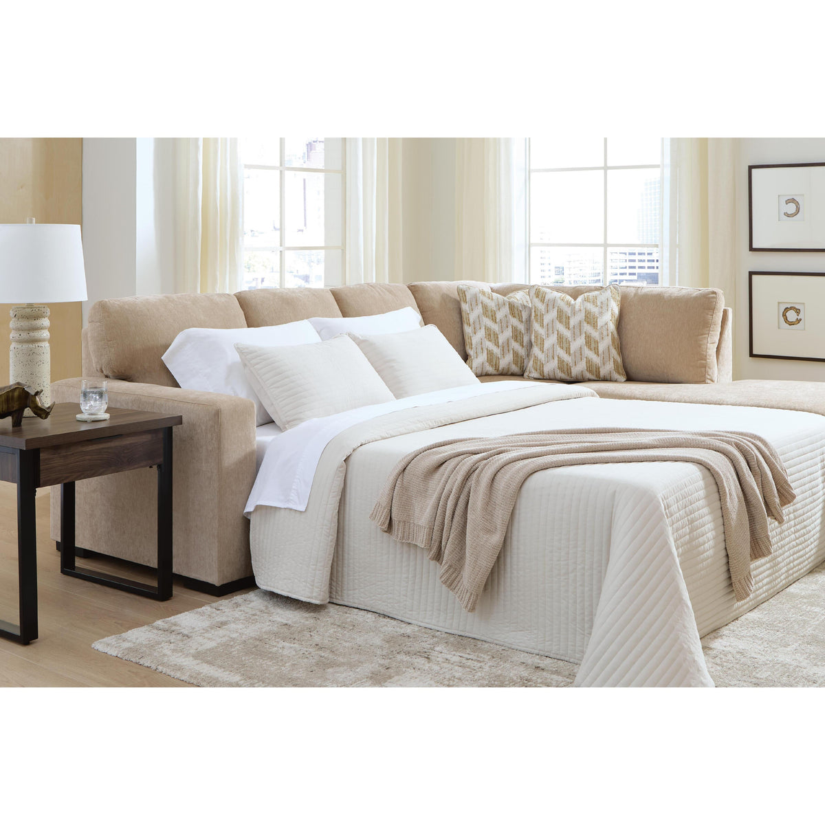 Signature Design by Ashley Bridgepoint PC69507S5 2 pc Sleeper Sectional with Chaise IMAGE 3