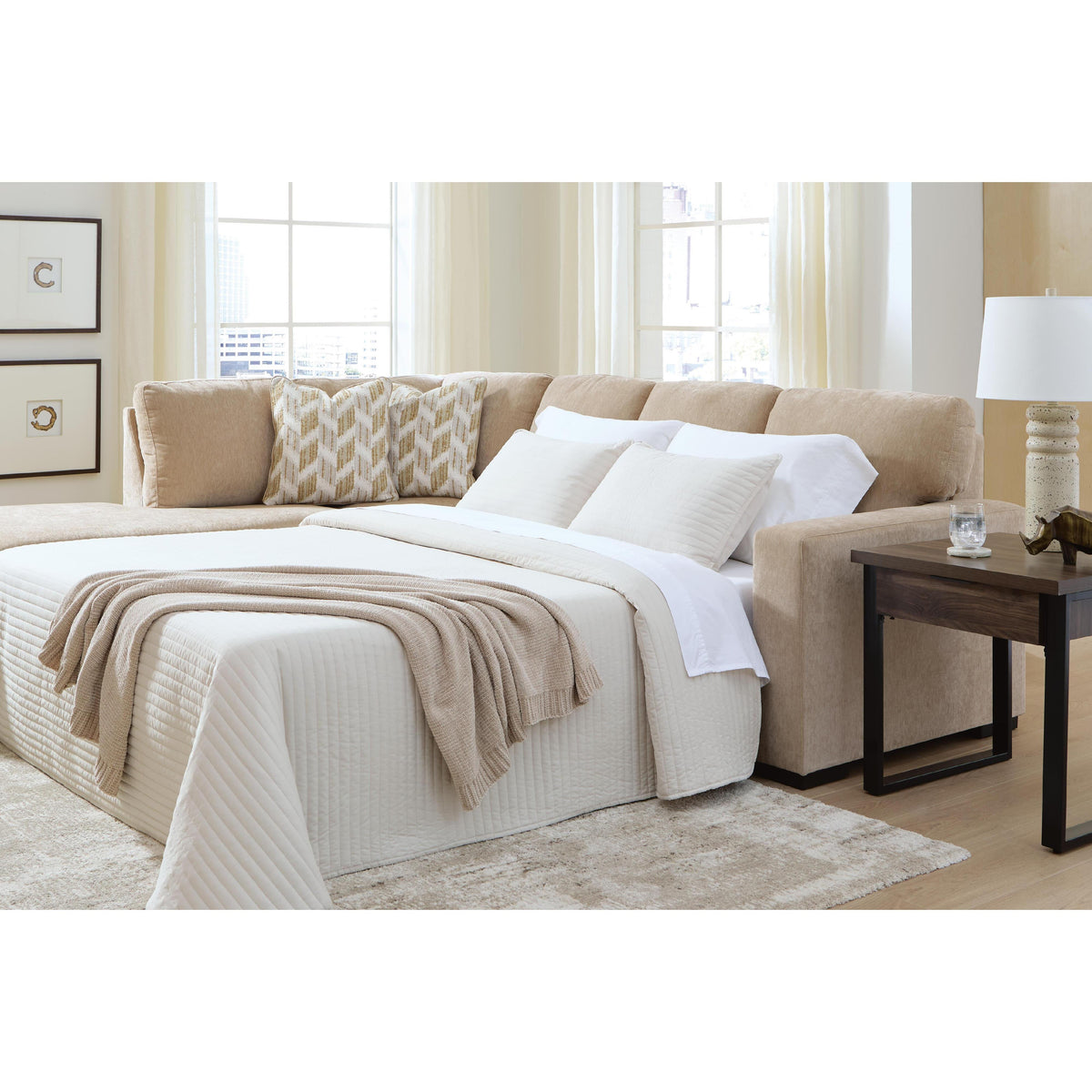 Signature Design by Ashley Bridgepoint PC69507S4 2 pc Sleeper Sectional with Chaise IMAGE 3