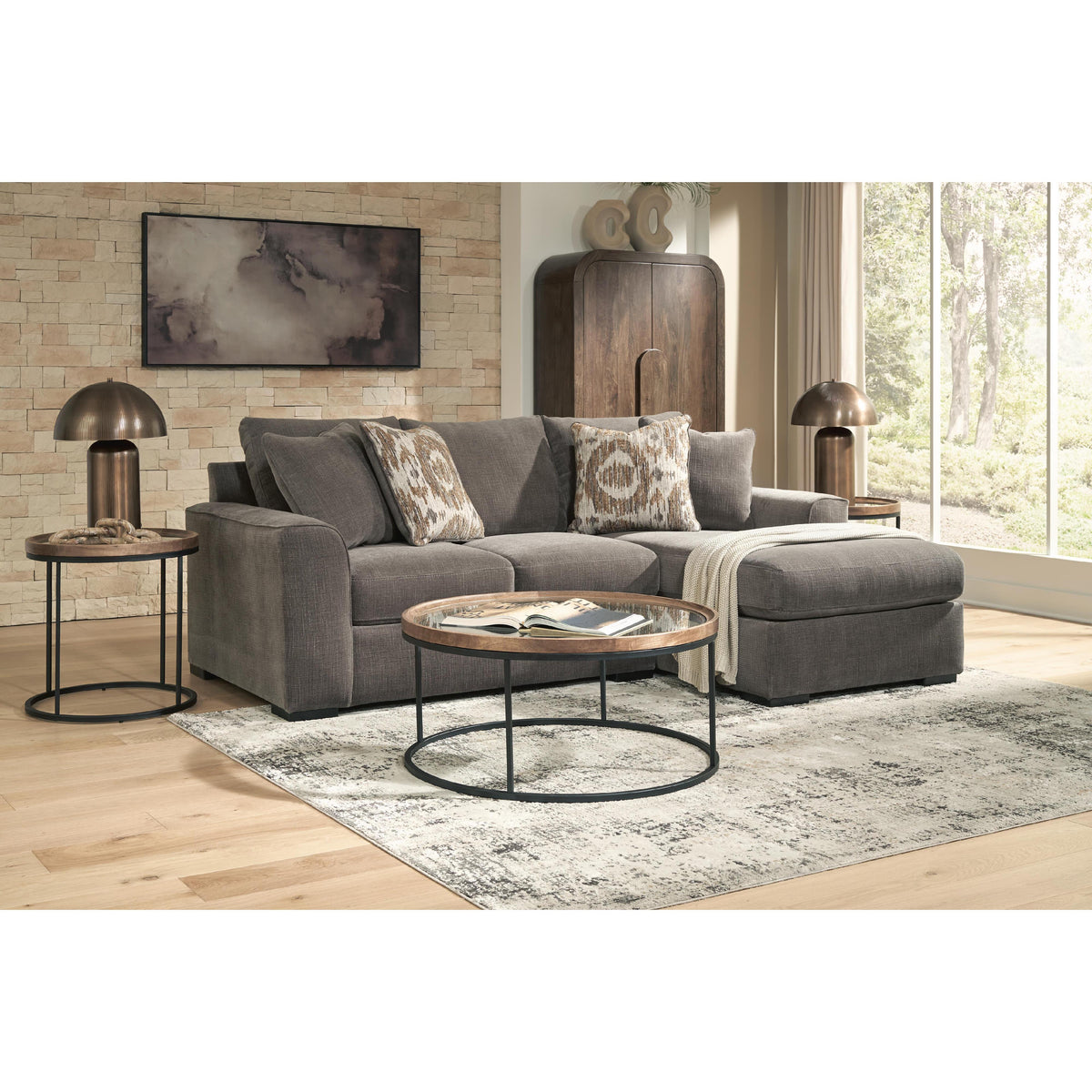 Signature Design by Ashley Larson Levee PC86205S3 2 pc Sectional Sofa Chaise IMAGE 3