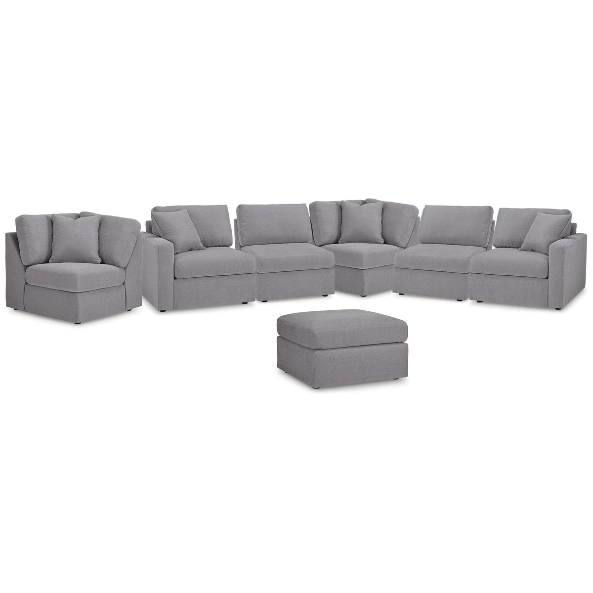 Signature Design by Ashley® Modmax 92104U18 6 pc Sectional and Ottoman - Granite IMAGE 1