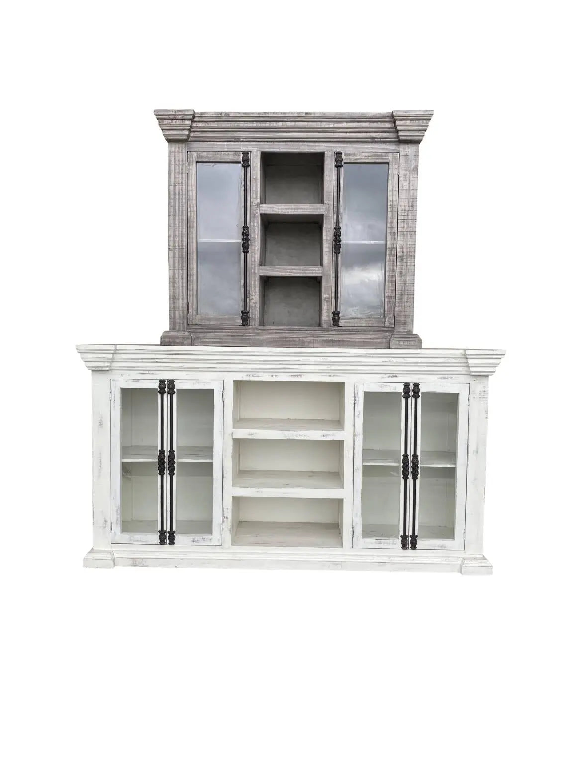 Maverick 4 Door Buffett W/Glass Jes Gray Vintage LLC