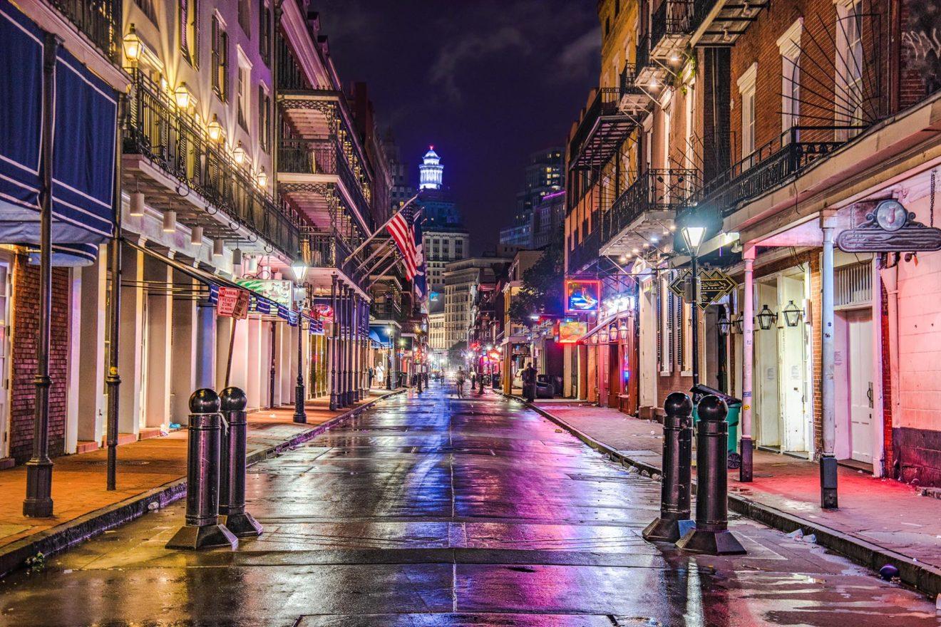 SF1730 Bourbon Street New Orleans Tempered Glass