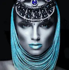 SF1430R-Woman of Turquoise 50x50 Classy Art