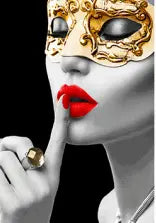SF1318-Gold Masquerade 40x60 Classy Art
