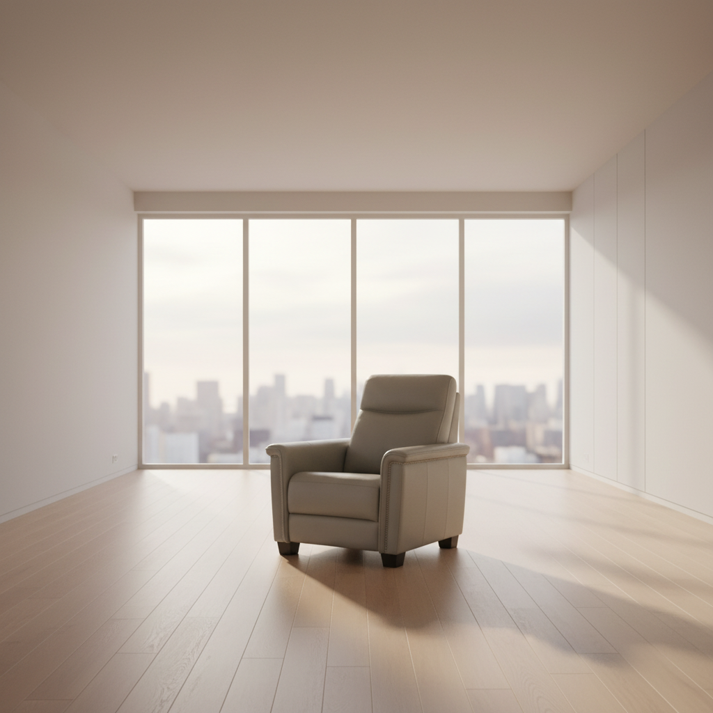 Crawford Recliner in Finch Slate Leather By Liberty Furniture