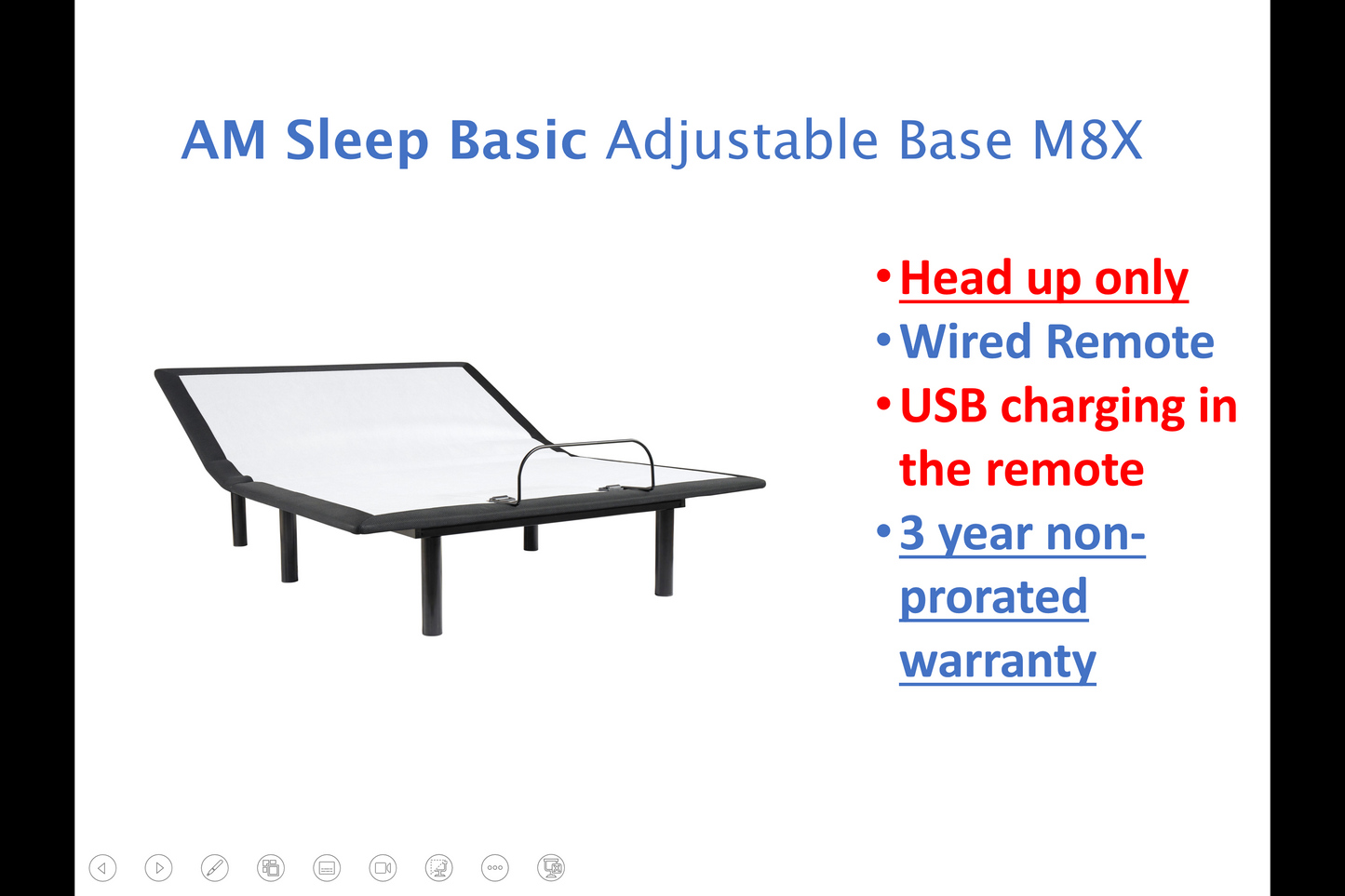 Ashley Sleep King Adjustable base M8X142
