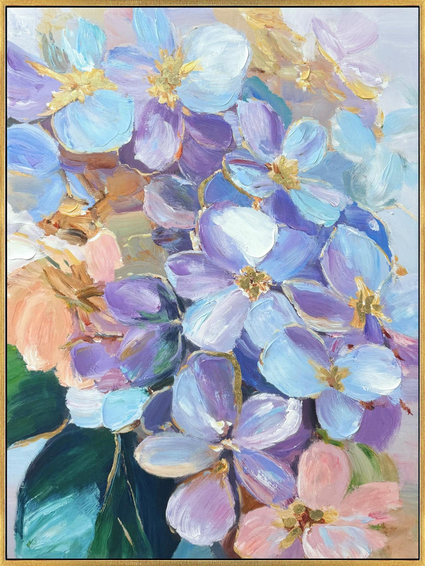 SC1268C "Petal Reverie I" Hand-Embellished Canvas in Frame