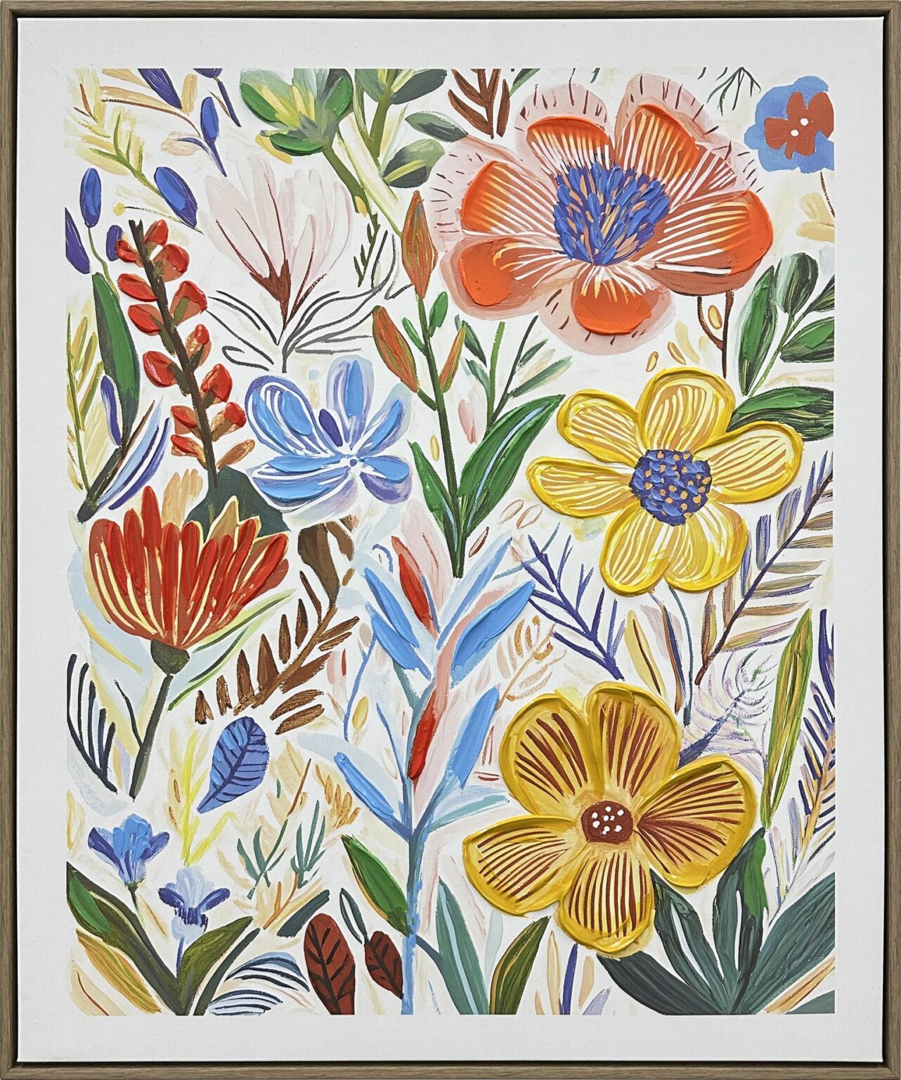 CY3682 "Petal Reverie II" Hand-Embellished Canvas in Frame